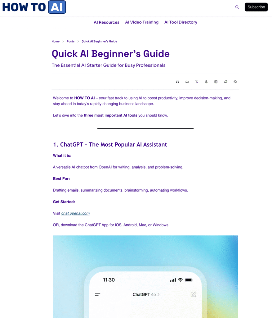 howtoai sample newsletter