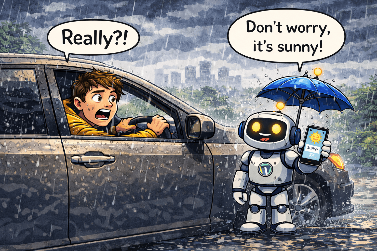🌧️ I Asked AI If It Was Going to Rain. It Lied. Twice.