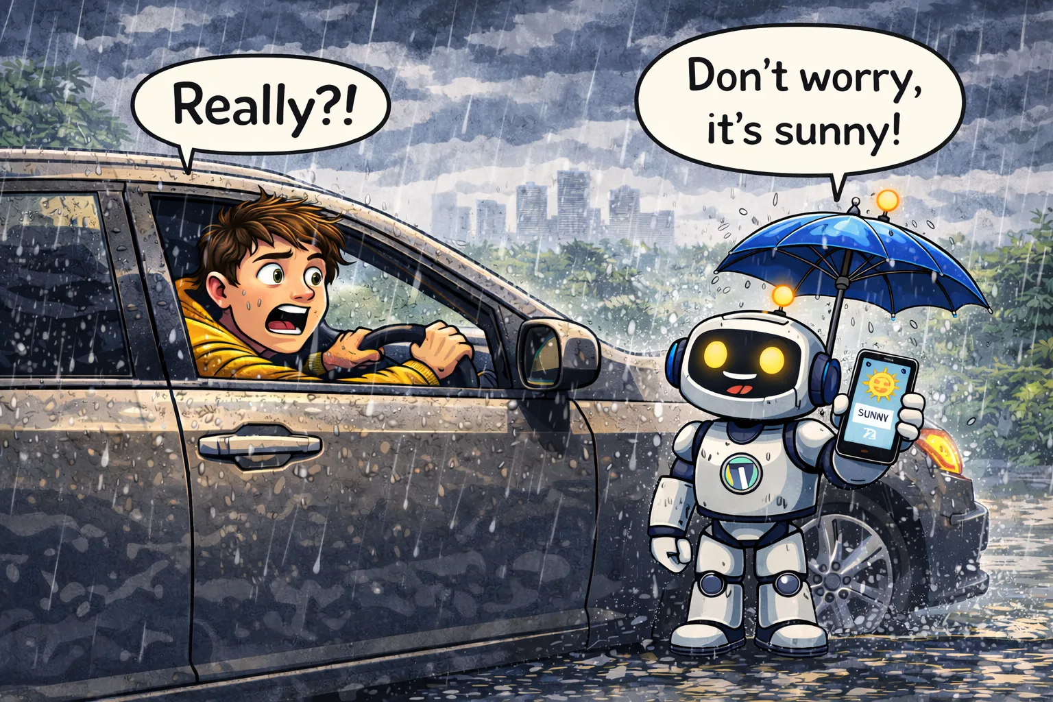 🌧️ I Asked AI If It Was Going to Rain. It Lied. Twice.
