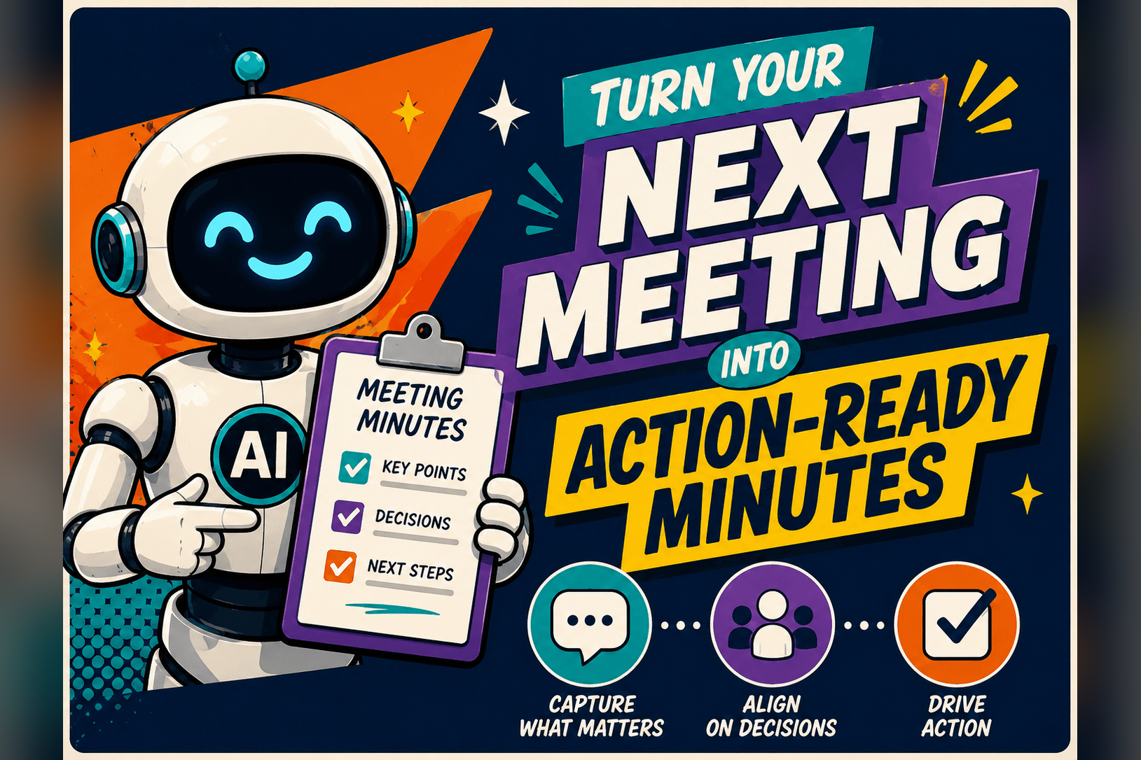 Turning a meeting transcript into action-ready minutes with AI