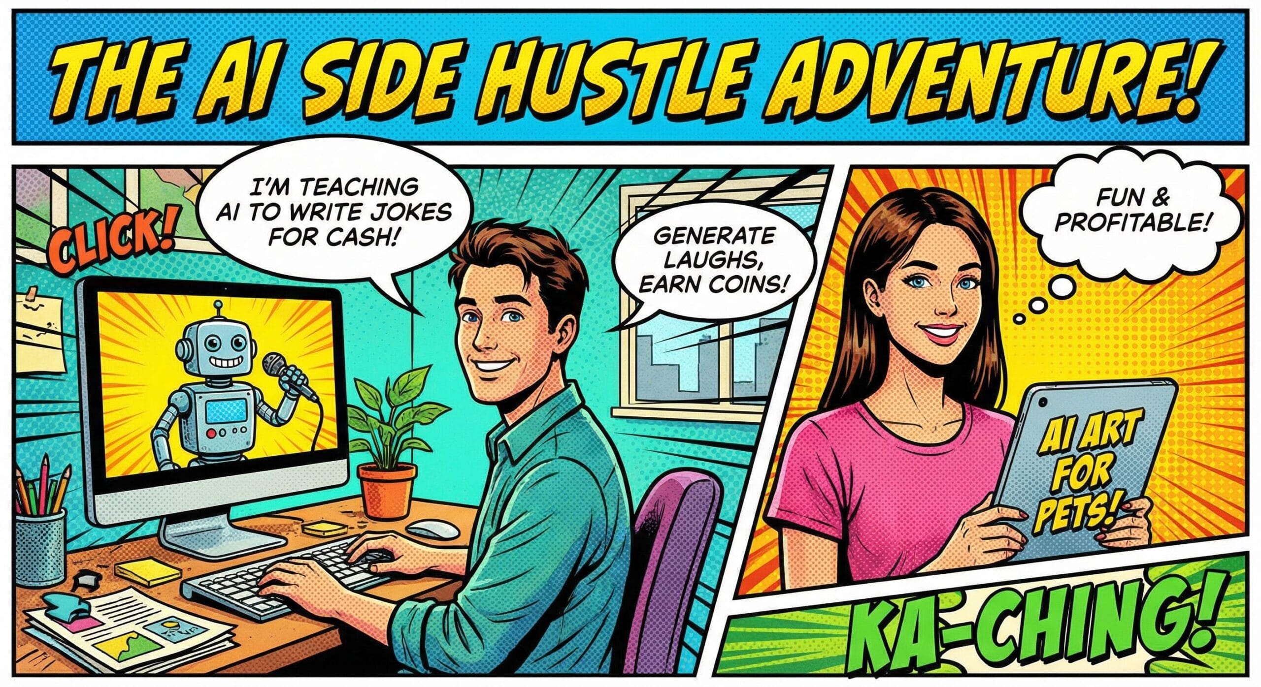 Five real ways people are using AI to make extra money — illustrated overview