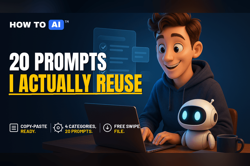 20 prompts I actually reuse (free swipe file)