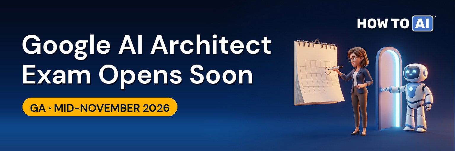 An eager architect circles a day on a large paper wall calendar while the friendly robot opens a glowing doorway, as if registration is about to open
